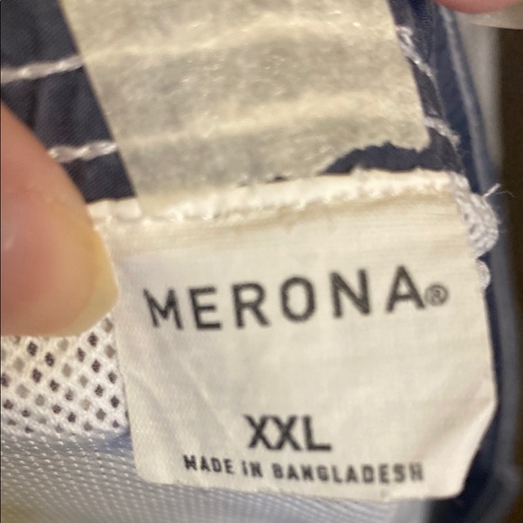 Merona Men's Swim Trunks - Black and White Striped - Picture 4 of 5